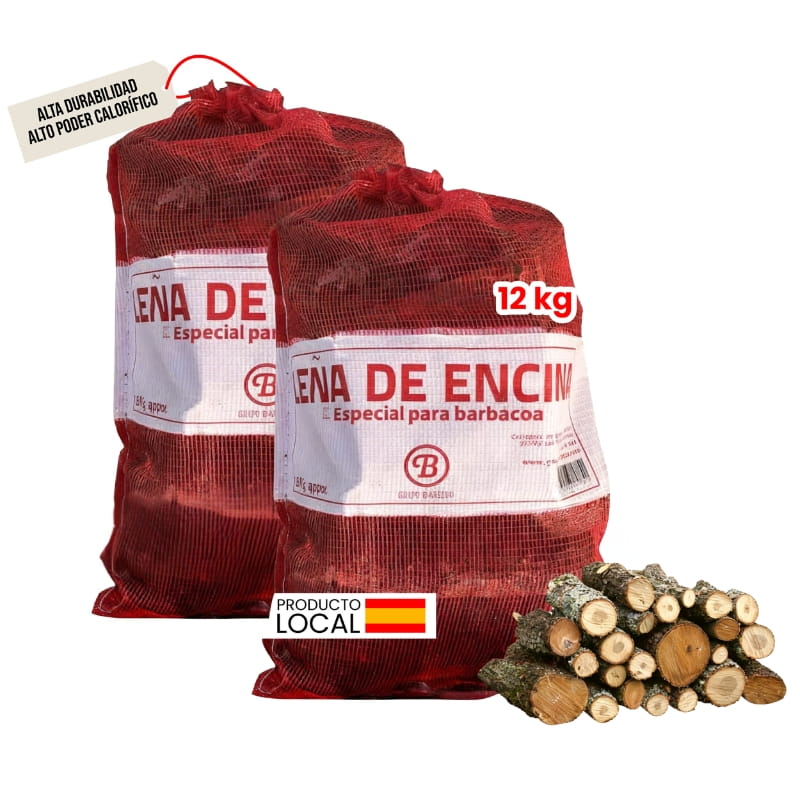 Pack 2 Sacos de leña de encina